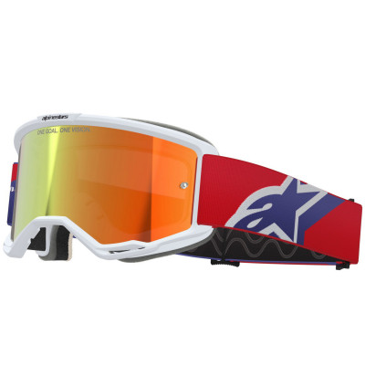 brýle Alpinestars Vision 5 Corp white/blue/red red lens