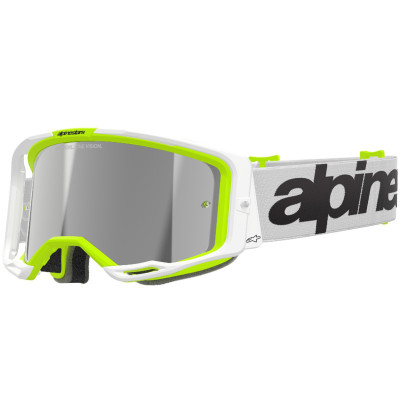brýle Alpinestars Vision 8 Wordmark 2025 white/yellow fluo/silver lens