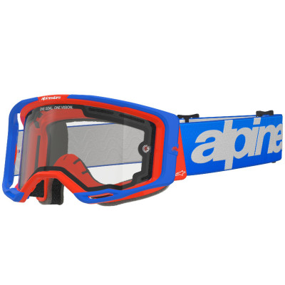 brýle Alpinestars Vision 8 Wordmark 2025 blue/orange/double antifog clear lens