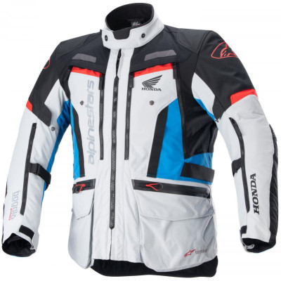 bunda Alpinestars Bogota PRO Drystar Honda lighrt grey/red fluo/blue/black