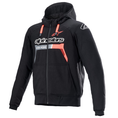 bunda Alpinestars Chrome Ignition Hoodie black/red fluo/grey/bílá 2023