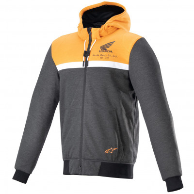 bunda Alpinestars Chrome Street hoodie Honda black/grey/orange