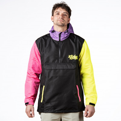 bunda Pitcha Niceday windbraker jacket black/neon