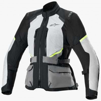 dámská bunda Alpinestars Stella Andes Air Drystar 2025 light grey/dark grey/black/yellow fluo