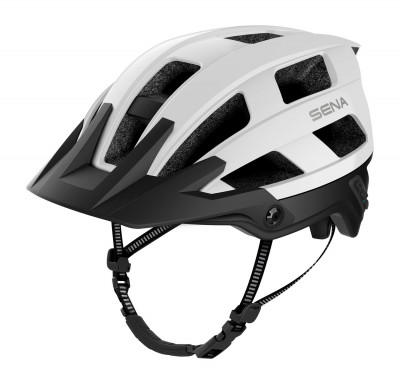 helma Sena M1 EVO s headsetem matte white