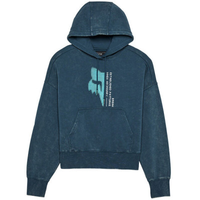 dámská mikina Fox W Throttle Oversized Flc Po Dark Vintage Blue