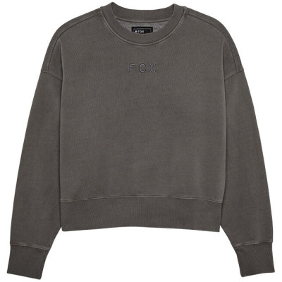 dámská mikina Fox W Wordmark Oversized Fleece Crew Pewter Grey