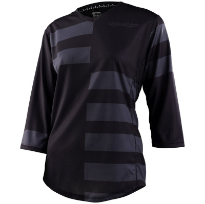 dámský dres s 3/4 rukávem Troy Lee Designs Mischief Split Stripe black
