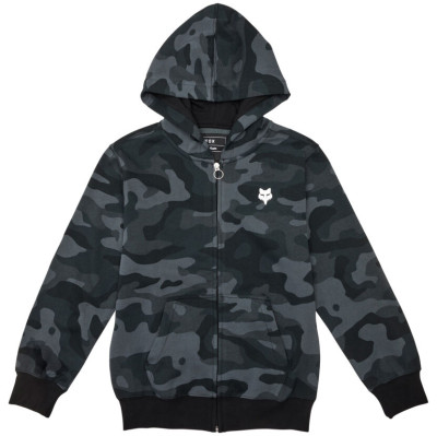 dětská mikina Fox Yth Fox Head Camo Flc Zip Black Camo