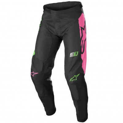 Dětské kalhoty Alpinestars Racer Compass black/green neon/pink fluo