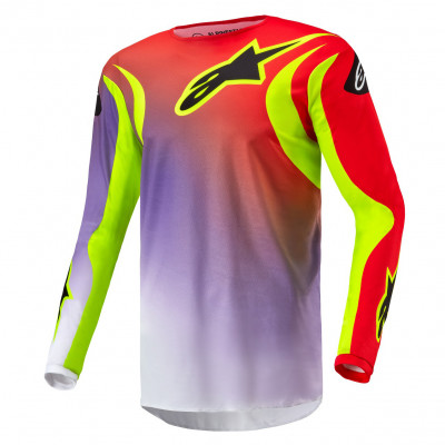 dres Alpinestars Fluid Lucent 2024 white/purple/red/yellow fluo/black