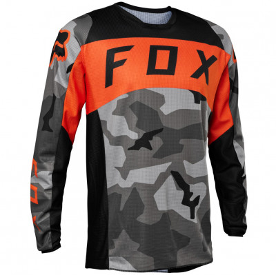 Dres Fox Racing 180 Bnkr Jersey 2023 Grey Camo