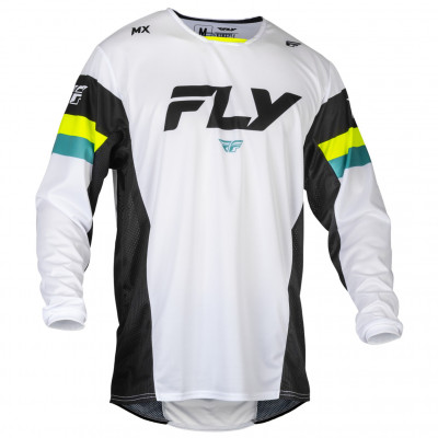 dres Fly Racing Kinetic Prix USA 2024 white/black/hi-vis