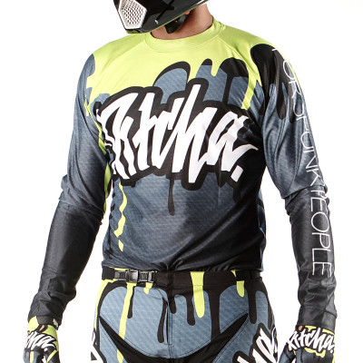 dres Pitcha DRIPP jersey 2025 grey/fluo yellow