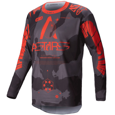 dres Alpinestars Racer Hollow 2025 grey camo/orange fluo