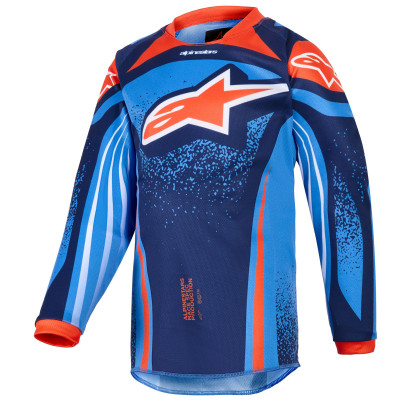 dětský dres Alpinestars Racer Nomur kids 2026 dark blue/orange/black