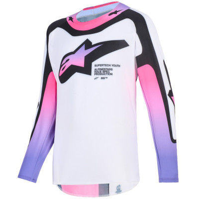 dětský dres Alpinestars Supertech  Vista youth 2026 white/purple/red