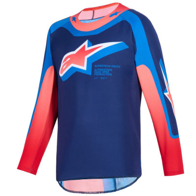dětský dres Alpinestars Supertech Vista youth 2026 dark blue/coral/cobalt