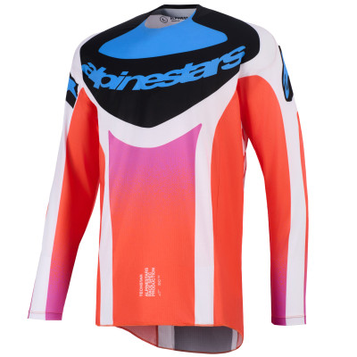 dres Alpinestars Techstar Knif 2026 light grey/orange fluo/black