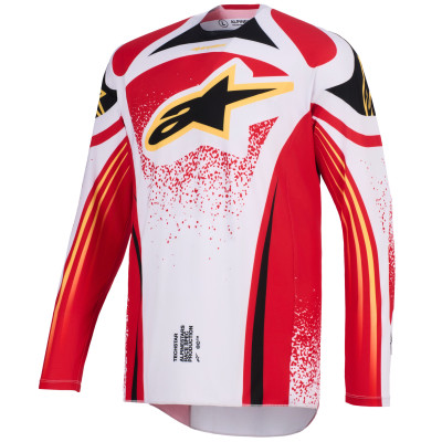 dres Alpinestars Techstar Nomur 2026 light grey/red/black/yellow