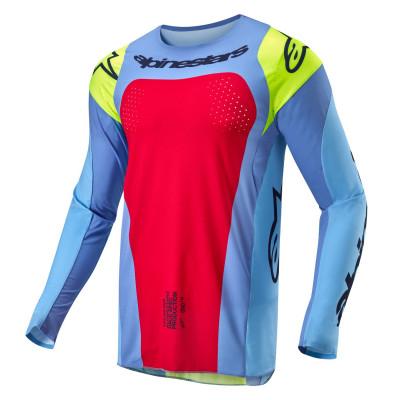 dres Alpinestars Techstar Ocuri 2024 light blue/yellow fluo/red