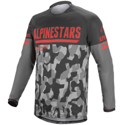 dres Alpinestars Venture R gray camo/red fluo/black