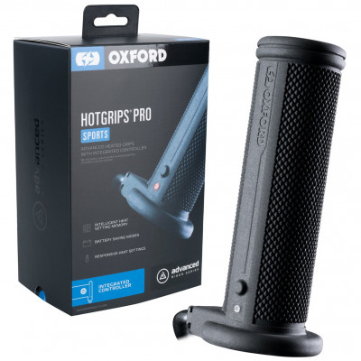 vyhřívané gripy Oxford hotgrips Pro Sports s integrovaným ovládáním v rámci gripu