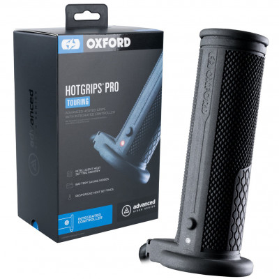 vyhřívané gripy Oxford Hotgrips Pro touring s integrovaným ovládáním v rámci gripu