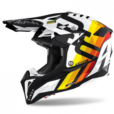 Helma Airoh Aviator 3.0 Raibow shiny white
