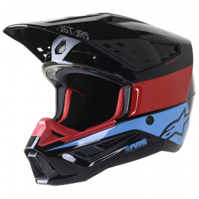 Helma Alpinestars S-M5 Bond black/red/azur glossy