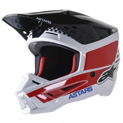 Helma Alpinestars S-M5 Speed white/dark blue/red glossy
