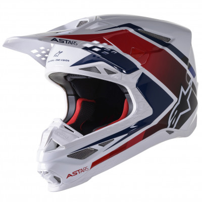 Helma Alpinestars Supertech S-M10 Carbon Meta2 white/red/blue glossy