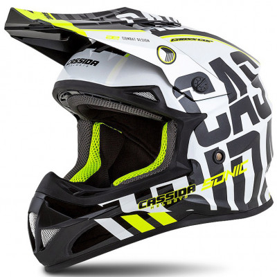 helma Cassida Cross Cup Sonic black/white/yellow fluo