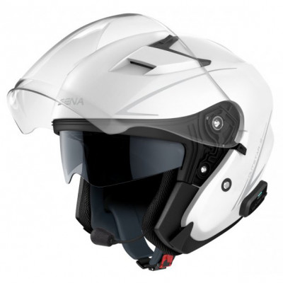 helma s headsetem Sena Outstar S white