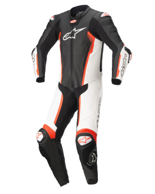 jednodílná kombinéza Alpinestars Missile 2 black/white/red fluo