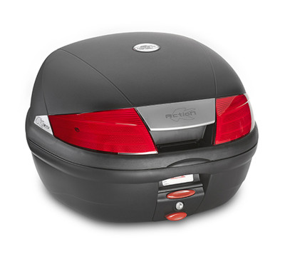 monolock topcase Kappa K35N black nelakovaný + červená odrazka