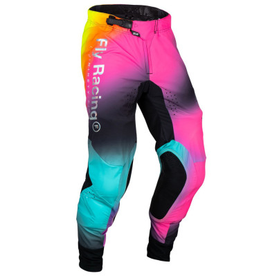 kalhoty Fly Racing Lite Le Legacy pink/blue/hi-vis