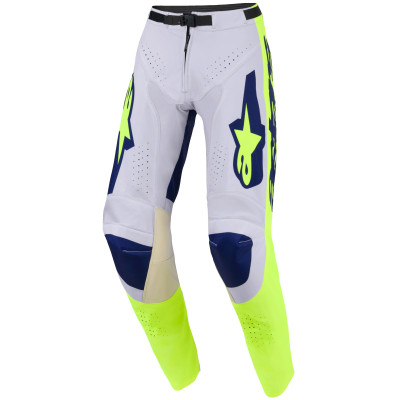 kalhoty Alpinestars Racer Air Riway 2026 light grey/yelllow fluo/blue