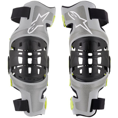 kolenní ortézy Alpinestars Bionic-7 silver/yellow fluo pár