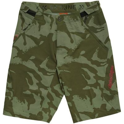 kraťasy s vložkou Troy Lee Designs Skyline Shadow camo olive