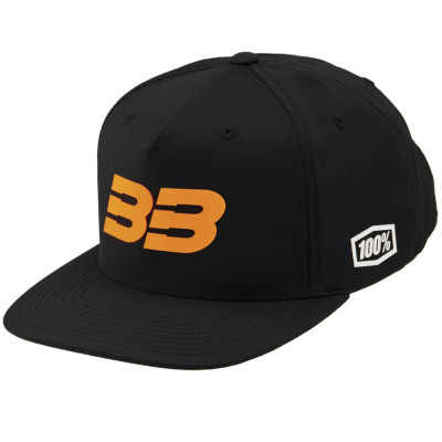 kšiltovka 100% BB33 Snapback black/orange