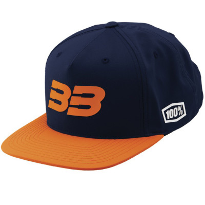 kšiltovka 100% BB33 Snapback blue/orange