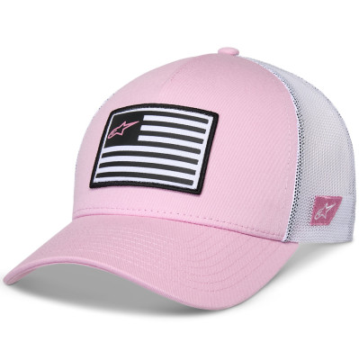 kšiltovka Alpinestars Flag Snap hat pink/white