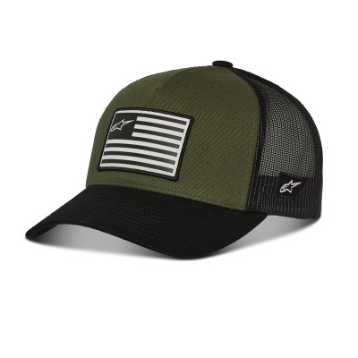 kšiltovka Alpinestars flag snap hat green/black