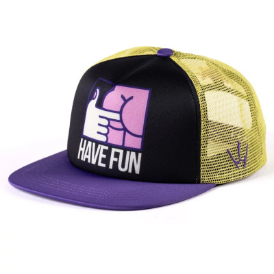 kšiltovka Pitcha HAVE FUN trucker snapback black/yellow/purple