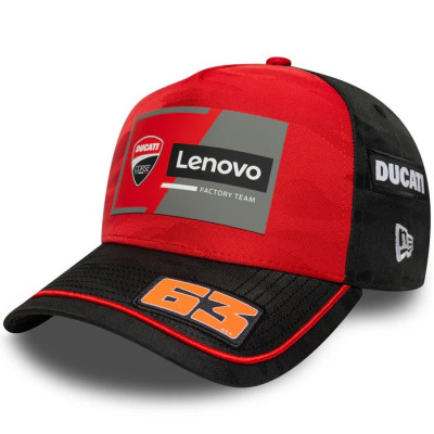kšiltovka Ducati Team Lenovo Bagnaia 63 black/red
