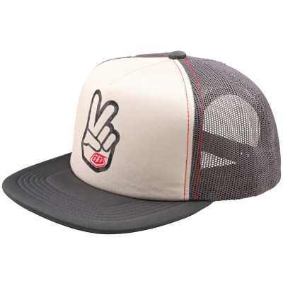 kšiltovka Troy Lee Designs trucker Peace Out vintage white/carbon