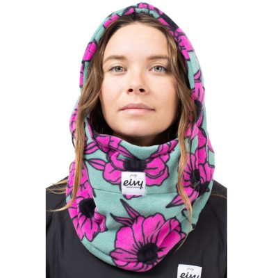 kukla Eivy Mandy fleece balaclava turquoise flower
