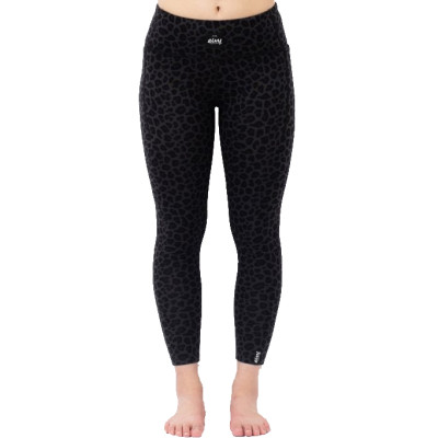 legíny Eivy Pocket Merino Wool Tights black leopard