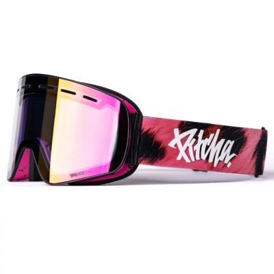 lyžařské brýle Pitcha XC3 leopard pink / clear pink mirrored